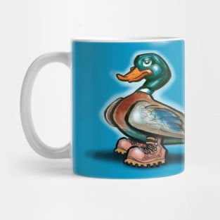 Duck w Work Boots Mug